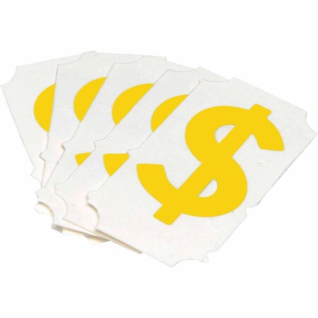 Brady Quik-Align 5060 Series Polyester 2 in Lbl Legend: $ Yellow 10PK 5060P-$